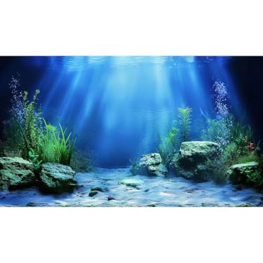 Imagem de Cena subaquática fundo de aquário sob o mar recifes de corais fundo de aquário cena fundo do oceano areia afloramentos rochosos terrário fundos tropicais submarinos vista tanque fundos 122 x 45 cm