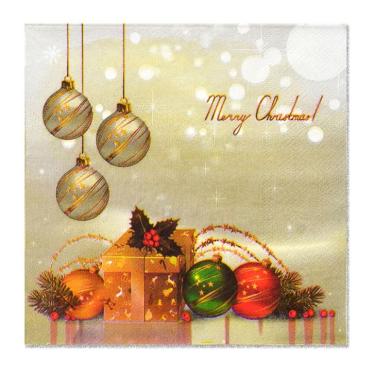 Imagem de Guardanapo de Papel 20 Folhas Presente Natal Colorido