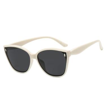 Imagem de Óculos de Sol Feminino e Masculino Jelly Color com Estampa de Leopardo e Rebites, Proteção UV400, para Esportes ao Ar Livre, Corrida e Ciclismo, Bege e Cinza