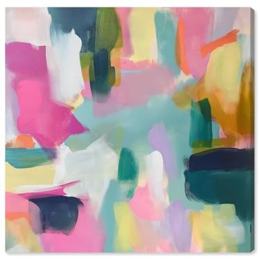 Imagem de Art Remedy Impressão colorida moderna em tela Flamingo Mist II, envolvida em galeria, 61 cm x 61 cm