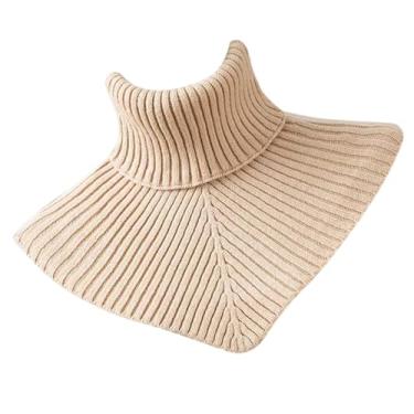 Imagem de WISHNYMPH Colarinhos de malha, gola de malha de inverno feminino cachecol de gola rolê cachecol sólido para mulheres elegantes
