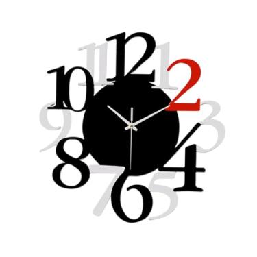 Imagem de Fenteer Relógio de parede decorativo silencioso para cozinha, estilo rústico ou sala de estar, 40cm