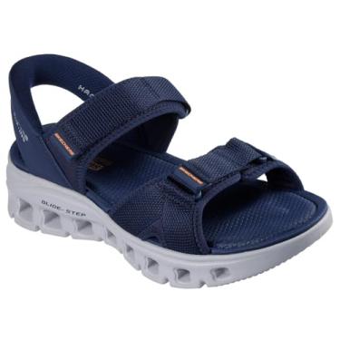 Imagem de Skechers Sandália masculina Glide-step Pro Salvo sem cadarço, Azul marino, 38
