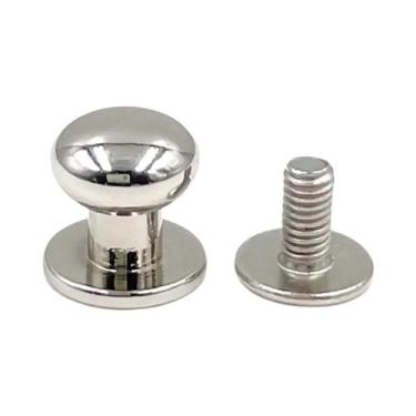 Imagem de 10 Conjuntos De Rebites De Liga Metálica Redondos Com Cabeça De Monge 