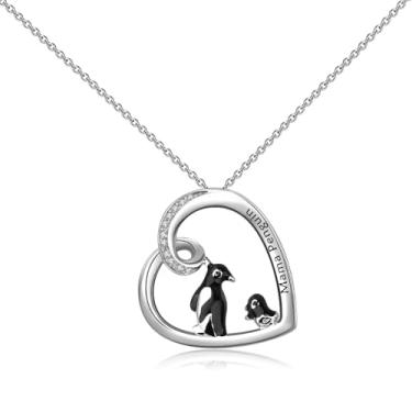 Imagem de Colar Mamãe Pinguim para mulheres, mãe, filha, animal, pinguim, joias, presentes