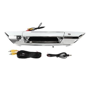 Imagem de Câmera de backup colorida com alça de porta-malas de carro IP66 à prova d'água 150 a 170 graus de substituição para retrovisor Hilux placa de matrícula reversa (prata)