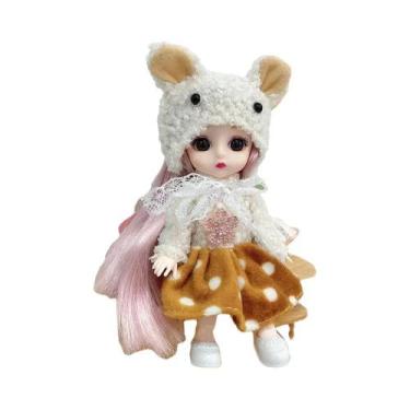 Imagem de Boneca Princesa Móvel De 16cm Com 13 Juntas, Brinquedo DIY Com Roupas 