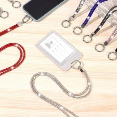 Imagem de Cordão Antiperda celular Brilhante Pendurar telefone cracha chaveiro s