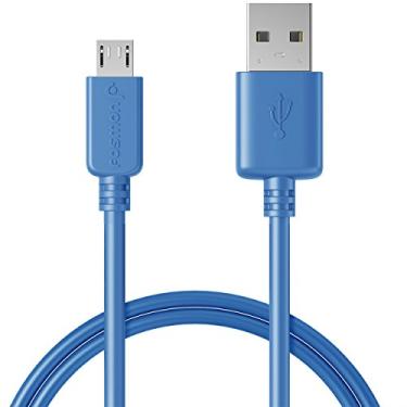 Imagem de Fosmon (2 pacotes – 9 metros) Vivid Series USB para controlador micro USB, carregamento e sincronização de carregamento de dados, cabo de 90 cm para Sony PlayStation 4/PS4 e Microsoft Xbox One – Azul