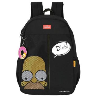 Imagem de Mochila Costas Simpsons Oficial Hommer MS50144, Preto