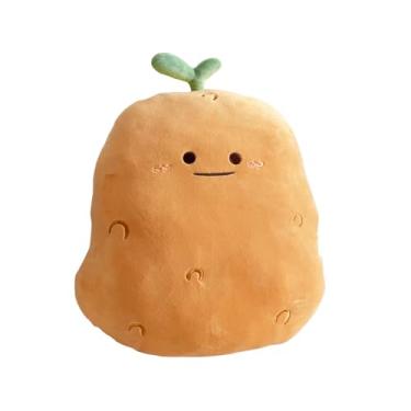 Imagem de MEAJOIN Almofadas decorativas de 40 cm fofas macias e vegetais, almofada de pelúcia macia, para decoração de casa (amarelo)