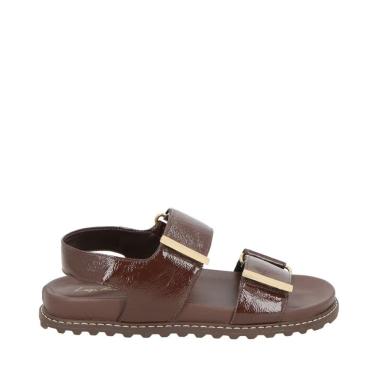 Imagem de Sandalia Luiza Barcelos Couro Envernizado Solado Tratorado