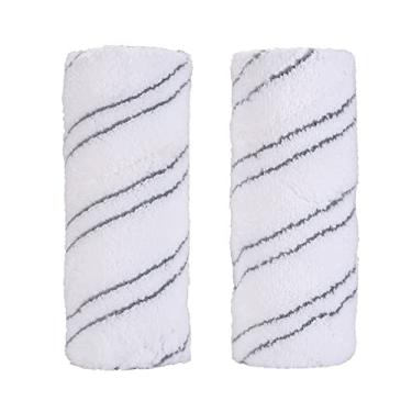 Imagem de Kit de reposição rolo limpador piso 2 peças Rolos multiuso para em limpadores duro FC3 FC3D FC5 FC5D Lavável à máquina