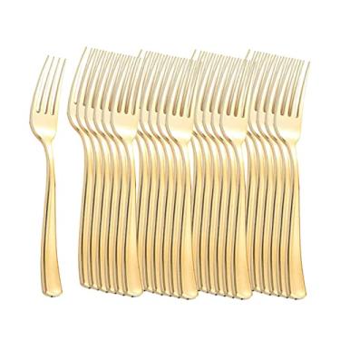 Imagem de Conjunto de Utensílios Jantar Descartáveis Plástico com 25 Peças - Mesa Minimalistas para Festa Casamento Aniversário Piquenique Churrasco Casa Restau