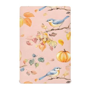 Imagem de xigua Lindo lençol de berço de abóboras em aquarela para meninas e meninos, lençol macio e respirável adequado para berço padrão e cama infantil 71 x 132 cm