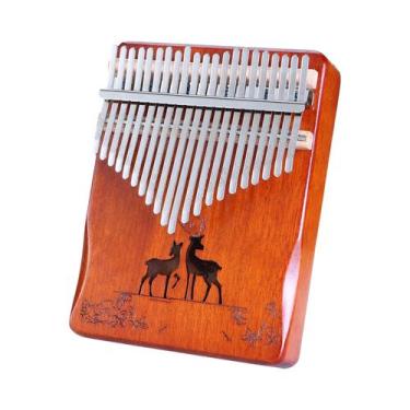 Imagem de Kalimba Portátil Profissional De 21 Teclas Afinadas Para Iniciantes E 