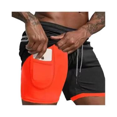Imagem de Shorts De Verão Masculinos 2 Em 1 Com Compressão Dupla Camada, Roupas 