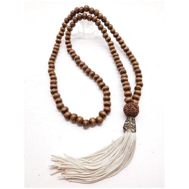 Imagem de Japamala 108 Contas Em Madeira Com Rudraskha