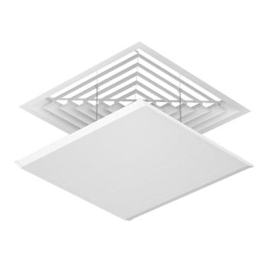 Imagem de Defletor de ventilação central ajustável - Capas de ventilação de teto de 66 cm para casa e escritório - Defletor de ventilação de ar condicionado com gancho para controle aprimorado do fluxo de ar