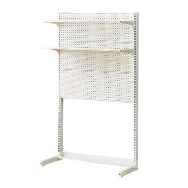 Imagem de Organizador de quadro independente ajustável, painéis de metal para mesa e escritório, grande quadro branco com prateleiras, 75 x 165 cm (29,5 x 65 pol.) - Perfeito para armazenamento e exibição.