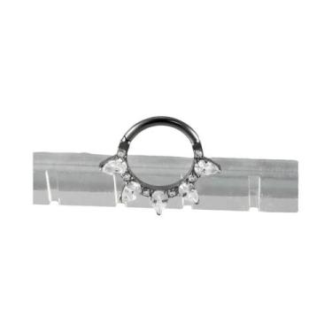 Imagem de Anel De Titânio 16G Para Septo Com Zircônia, Brincos Para Daith E Héli