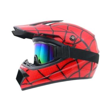 Imagem de Capacete De Motocross Unissex Certificado DOT Para Segurança Em Bicicl