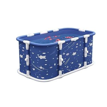 Imagem de ZUOZUIYQ Banheira portátil não inflável para chuveiro, banheira sem instalações, spa adulto para banhos de gelo e imersão com mangueira de drenagem (céu estrelado)