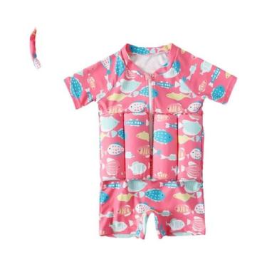 Imagem de Maiô Infantil Com Estampa De Desenho Animado, Roupa De Banho Flutuante