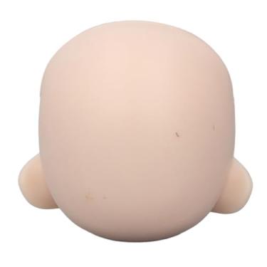 Imagem de Generic Cabeça de Boneca Em Branco de Cimento Plástico Removível para Boneca de Juntas Esféricas 1/12, Circunferência Perfeita da Cabeça de Substituição de 4,7 Polegadas (Branco leitoso)