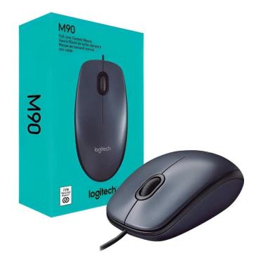 Imagem de Mouse Logitech M90 Óptico Preto Usb Com Fio  Com Nfe