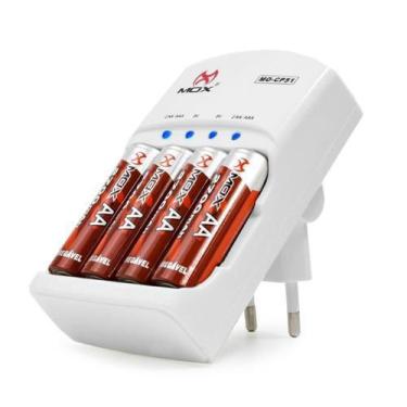 Imagem de Carregador de Pilhas Auto Stop 2600mah Bivolt Mox-cp51