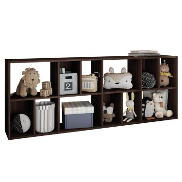 Imagem de Brinquedoteca Organizadora 12 Nichos Marrom Side Caemmun
