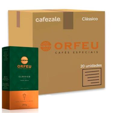 Imagem de Café Moído Premium Orfeu Clássico Kit 20 Pacotes de 250g