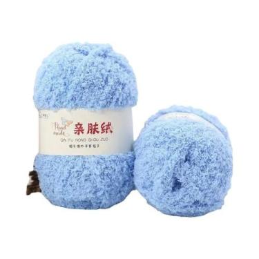 Imagem de Fio De Chenille Macio 3 Peças 150g Veludo Coral Fofo Para Tricô Crochê