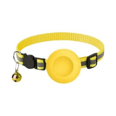 Imagem de Coleira Refletiva Fofa Para Gatos Com Sino, Suporte Para Airtag E Fech