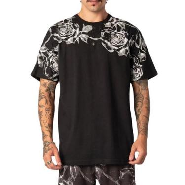 Imagem de Camiseta Mcd Especial MJ Rosas Preto, P, Preto