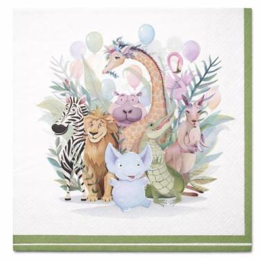 Imagem de 20 Guardanapo Estampado Papel Elegante Decoupagem Safari - Newz