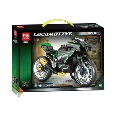 Imagem de Blocos De Montar Moto Retrô Urbana: Brinquedos De Veículos De Corrida 