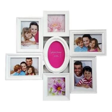 Imagem de Painel De Fotos Porta Retrato Poliresina Branco Painel X7 - Vacheron