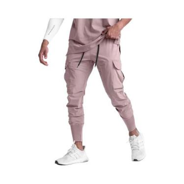 Imagem de Calças De Fitness Masculinas Camufladas De Secagem Rápida E Elásticas 