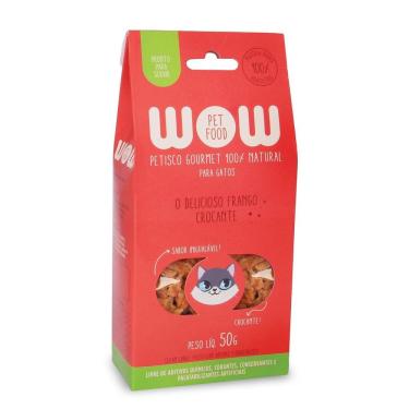 Imagem de Petisco Natural Wow Pet Food De Frango Para Gatos 50G