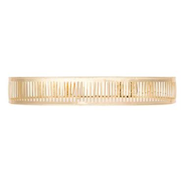 Imagem de Bandeja Lyor Berlin de Metal com Espelho Dourada 26cm x 12cm