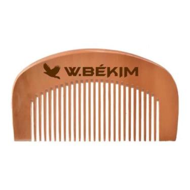 Imagem de Pente De Madeira Para Barba E Bigode Curvo Meia Lua W.Békim