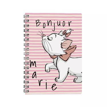 Imagem de Caderno Universitário Capa Dura 1 Matéria Disney Bonjuor Marie Listras - School Basics