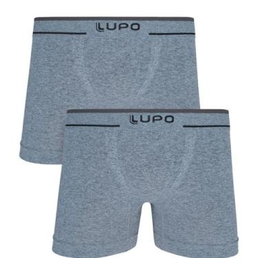 Imagem de Kit 2 Cuecas Lupo Boxer Microfibra Sem Costura 733-088, Cinza mescla, 
