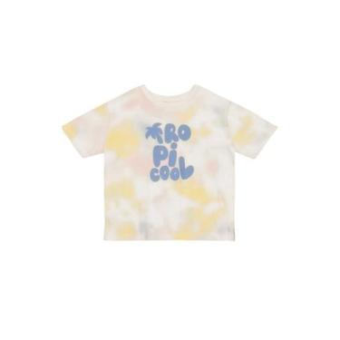 Imagem de Blusa infantil menina estampa tropical Brandili, Natural, 6