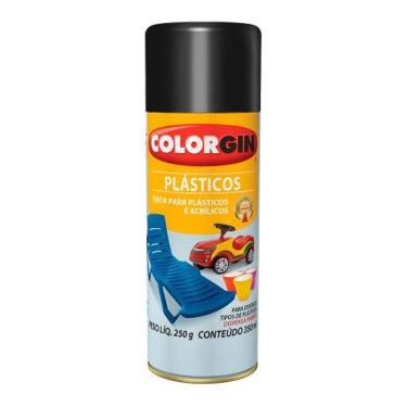 Imagem de Spray Plásticos Preto Fosco (1511) - Colorgin