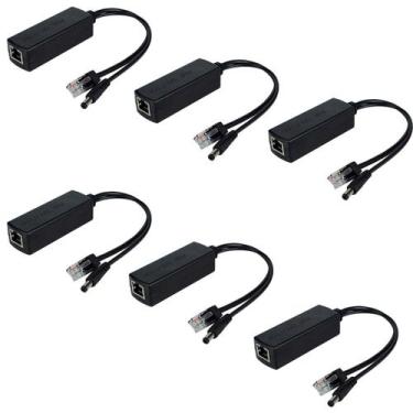 Imagem de Kit 6 Adaptador Poe Ativo Power Over Ethernet 48v Saída 12v - HAIZ