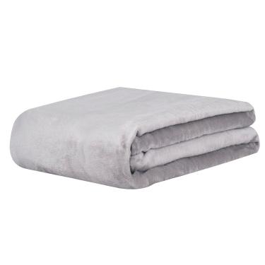 Imagem de Cobertor Manta Super Soft 300g Casal 1,80mx2,20m Prata Sonhare
