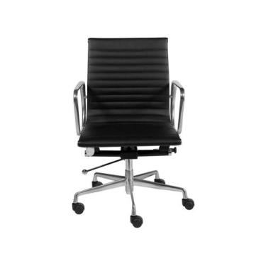 Imagem de Cadeira de Escritorio Eames Esteirinha Baixa - PU Preta - ordesign
